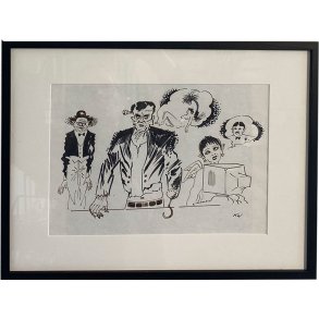 Kurt Westergaard - unika tegning 30x40cm