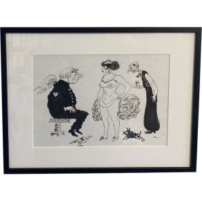 Kurt Westergaard - unika tegning 30x40cm