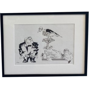 Kurt Westergaard - unika tegning 30x40cm