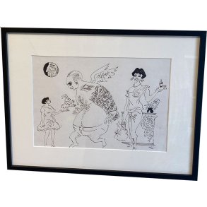 Kurt Westergaard - unika tegning 30x40cm