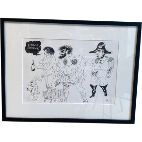 Kurt Westergaard - unika tegning 30x40cm