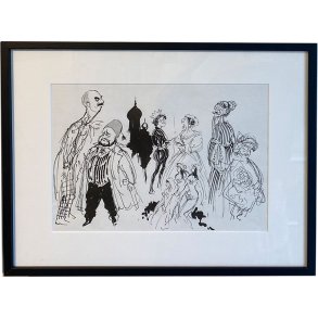 Kurt Westergaard - unika tegning 30x40cm