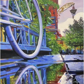 Dejlige Danmark, oliemaleri 50x50cm