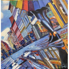 Dejlige Danmark, oliemaleri 50x50cm