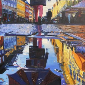 Dejlige Danmark, oliemaleri 50x50cm