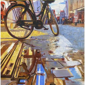 Dejlige Danmark, oliemaleri 50x50cm