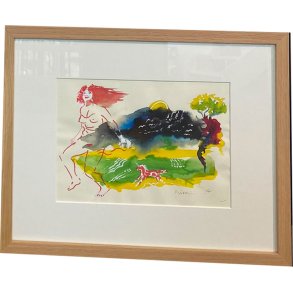 Kurt Westergaard, akvarel 38x48cm