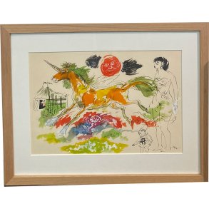 Kurt Westergaard, akvarel 38x48cm