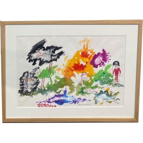 Kurt Westergaard, akvarel 39x51cm