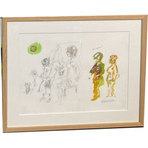 Kurt Westergaard, akvarel 39x51cm