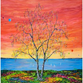 150x150cm maleri Jannie Kloster