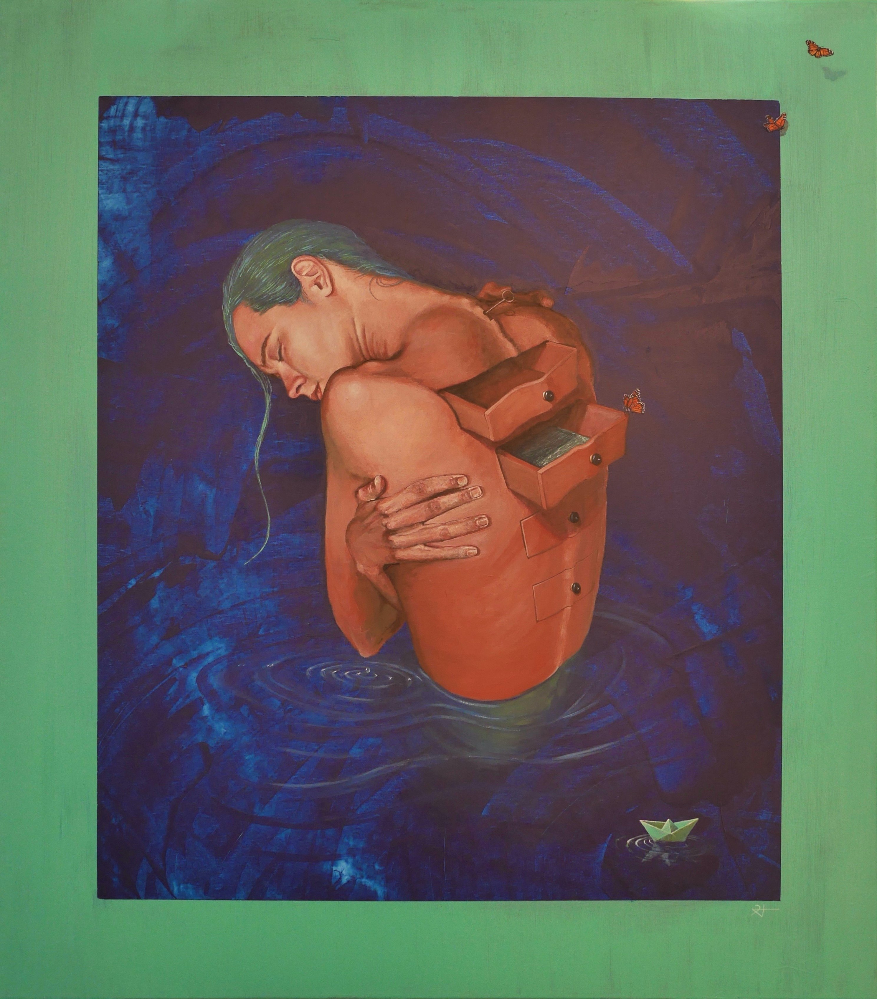 “Unfold” 900x100cm Maleri af David Juárez