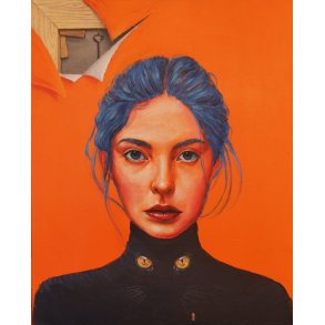 Seeking 40x50cm Maleri af David Ju�rez