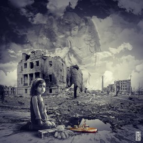 Dream Ship, 40x40cm af Helt Sort alias Christian L�gstrup