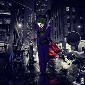 Glory Night, 40x40cm af Helt Sort alias Christian L�gstrup