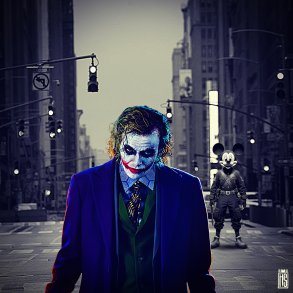 Night Walk, 40x40cm af Helt Sort alias Christian L�gstrup