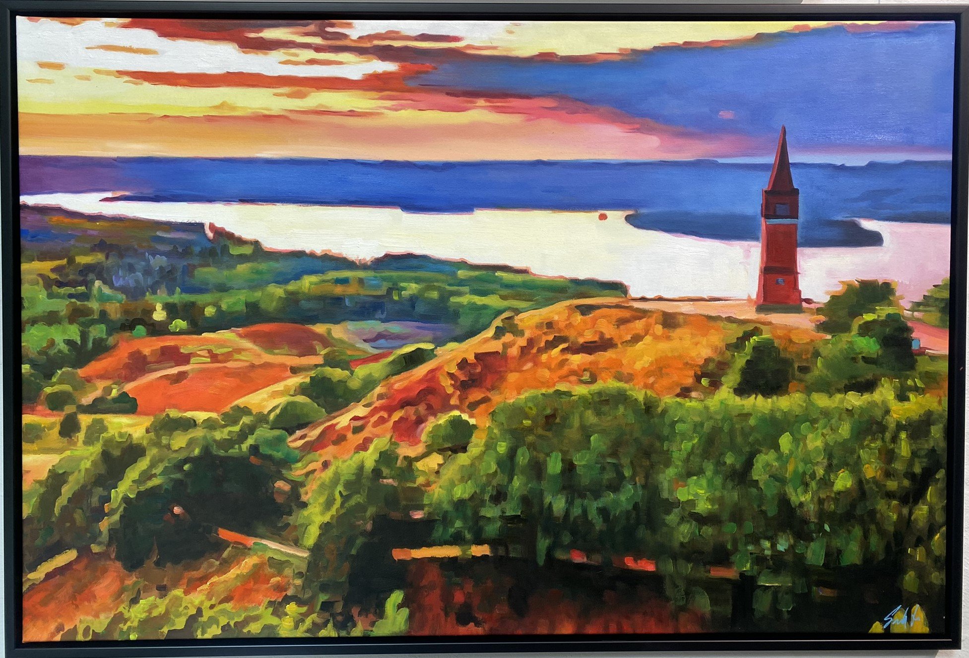 Himmelbjerget og Hjejlen 4, Oliemaleri 80x120cm