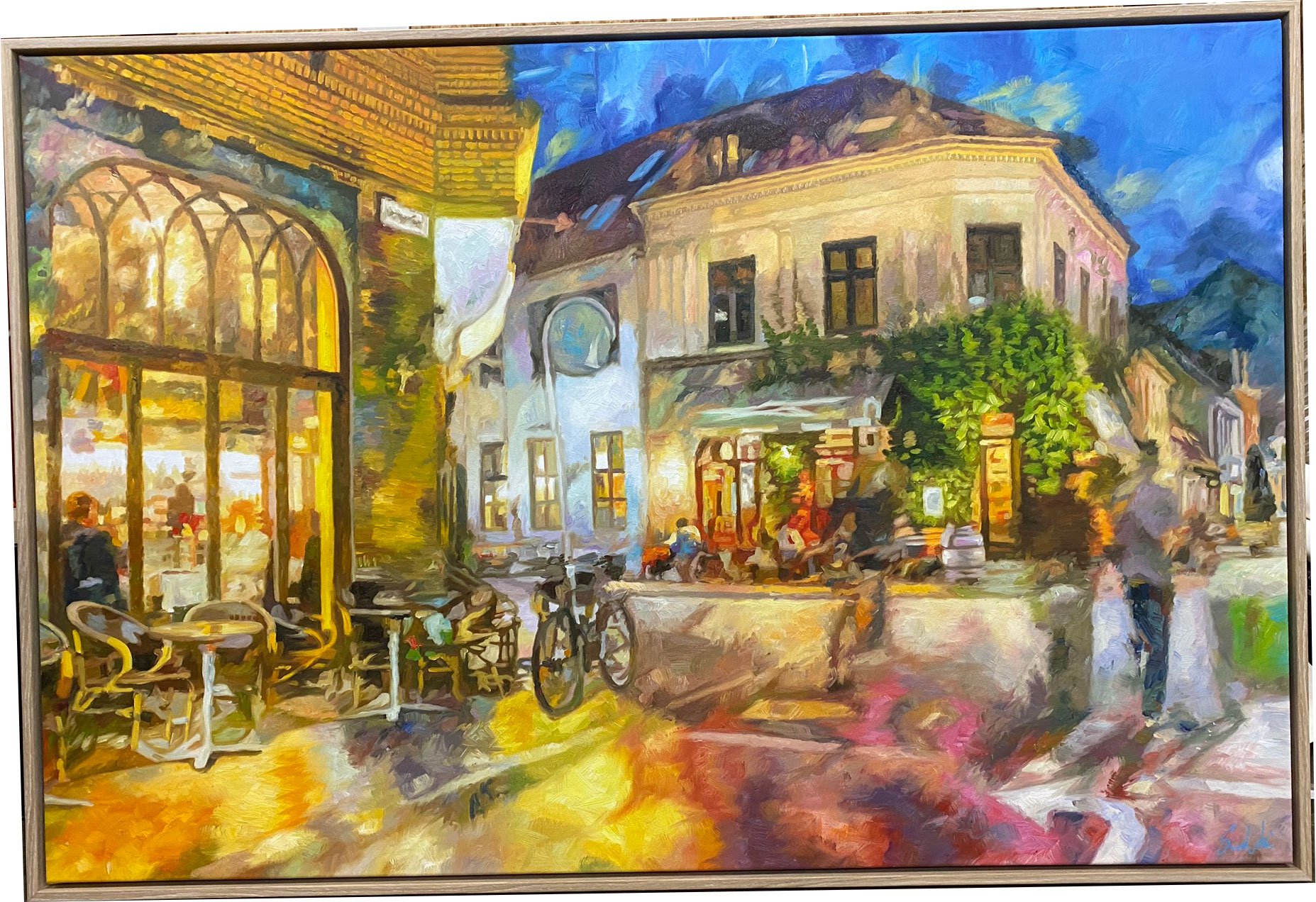 Drudenfuss og Latin, Klostergade Aarhus 80x120cm af Sarah Hi