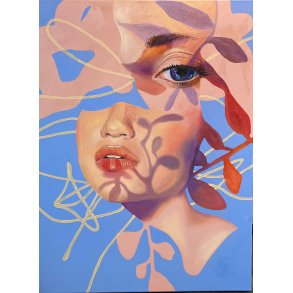 Line Holtegaard, maleri 60x80cm