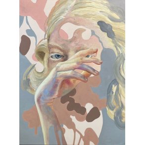 Line Holtegaard, maleri 60x80cm