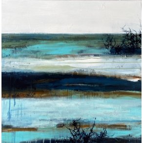 Rie Brdsgaard maleri 80x80cm