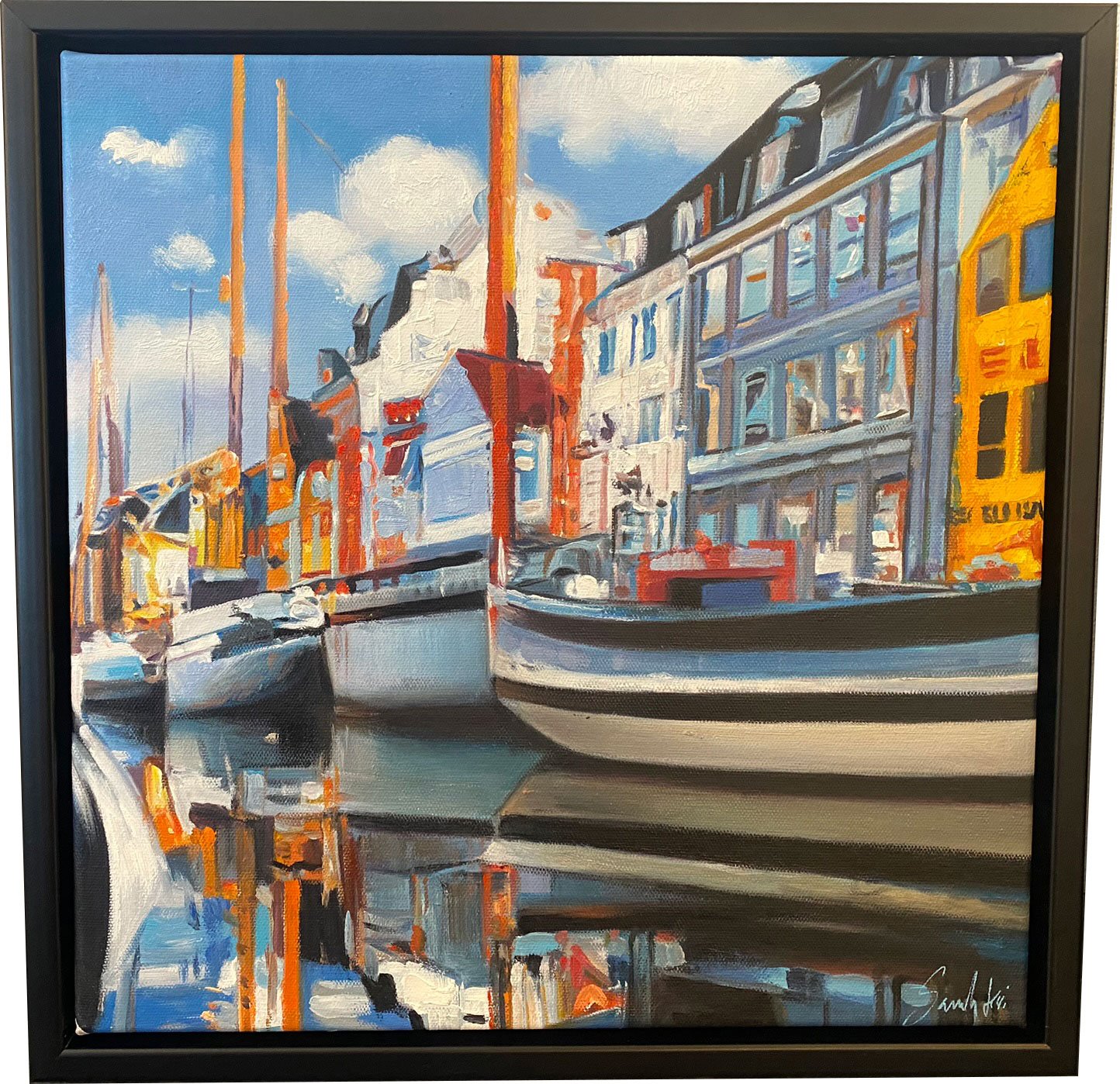 Maleri Kbenhavn No2 af Sarah Hi 40x40cm