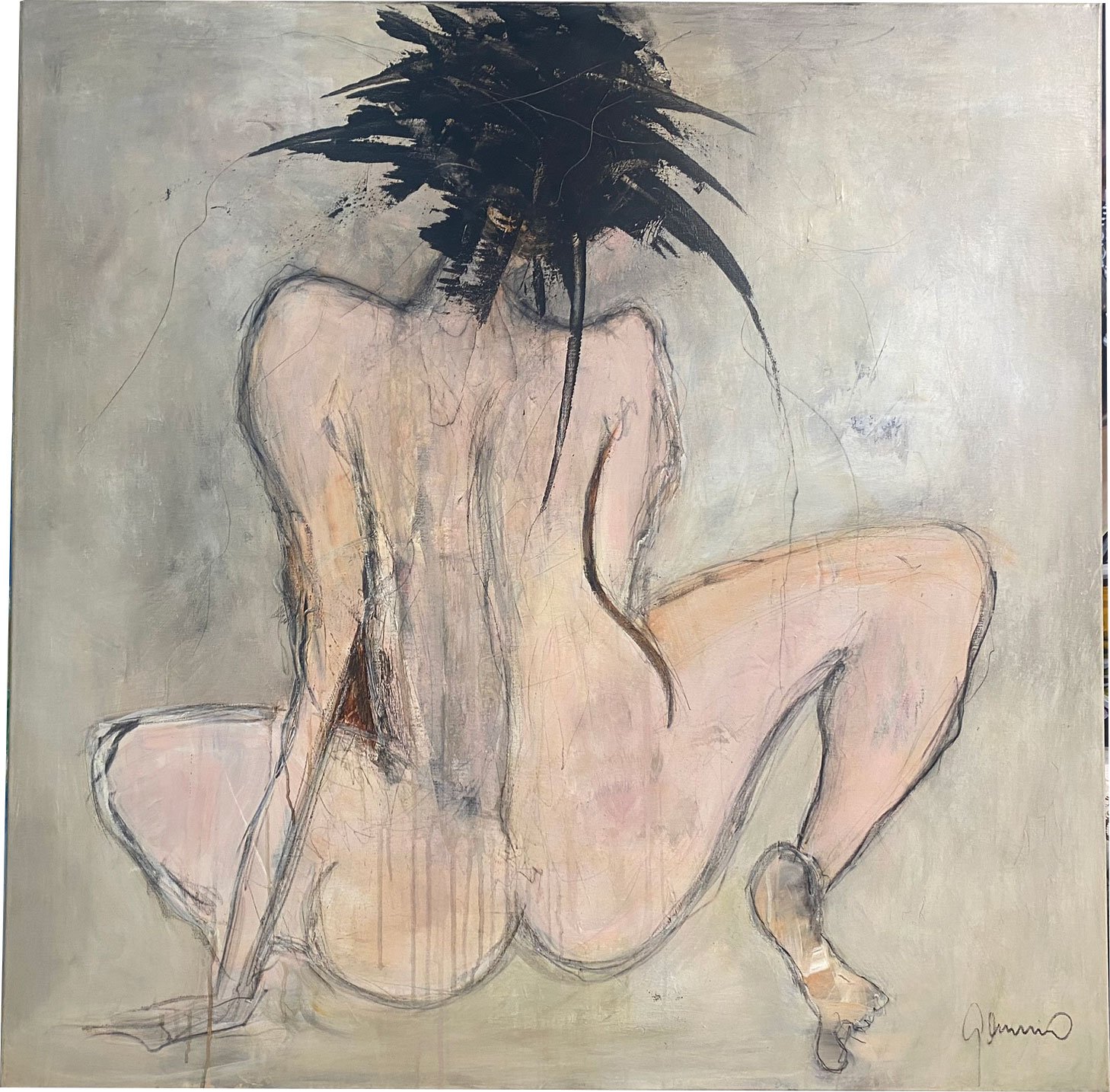 Susanne Gemmer maleri 100x100cm