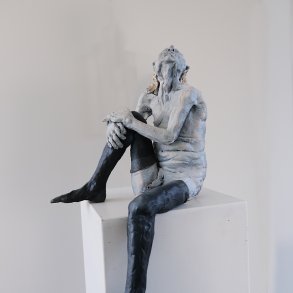 Selvsiddende Strmper, Skulptur af Flemming Hald