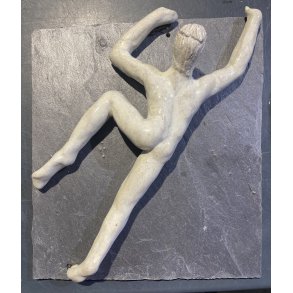 Kravlemand p Skiffer, skulptur af Tage Strup