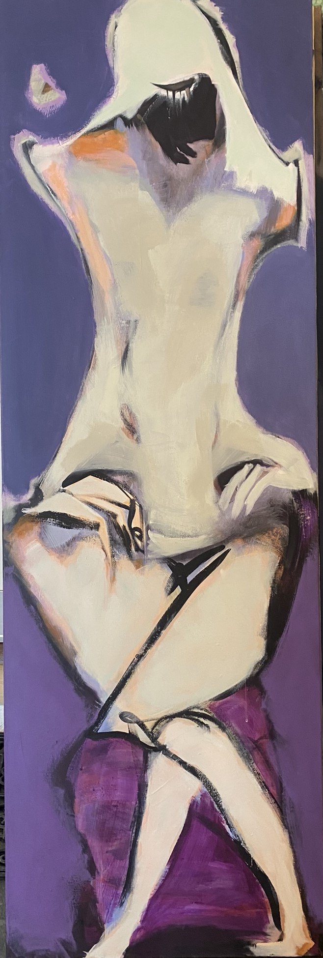 Inge Hrup, Femme fatale IV, 50x150cm