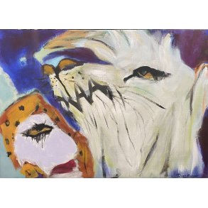 Inge H�rup, Lioness and Lion III 50x70cm