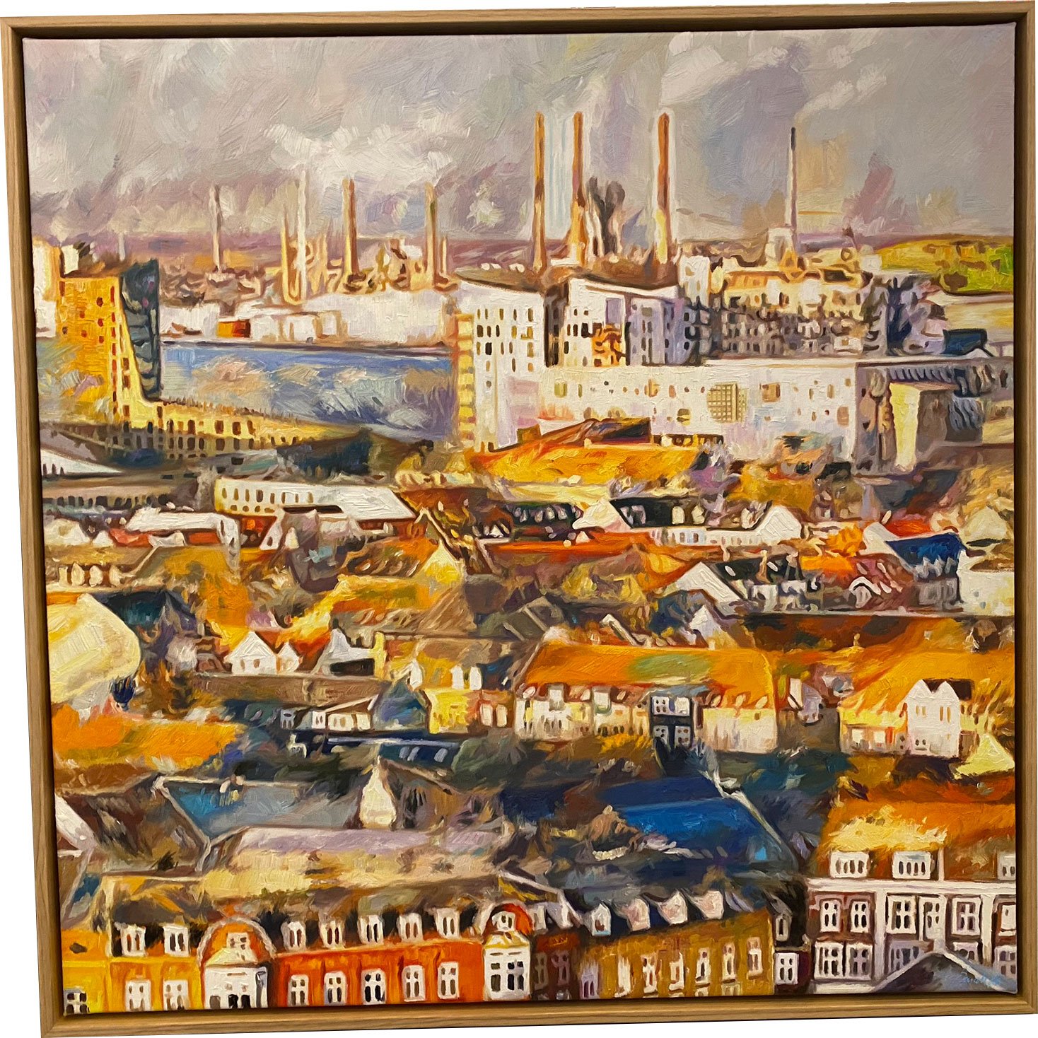 Sarah Hi, maleri 80x80cm Aalborg