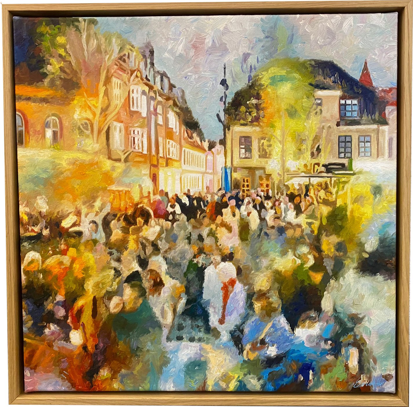 Aalborg 50x50cm maleri af Sarah Hi