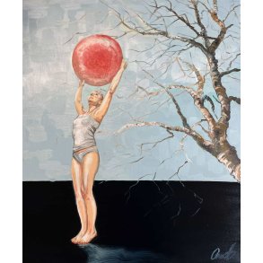 Drmmefanger rk ud 50x60cm maleri af Anne Mette Harkes