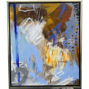 Abstrakt maleri 60x50cm af Hanne Srensen