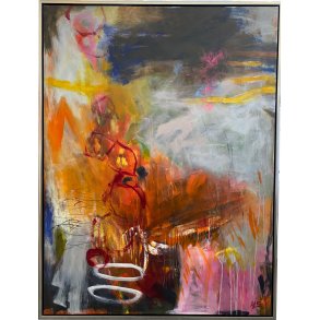 Abstrakt maleri 120x90cm af Hanne Srensen