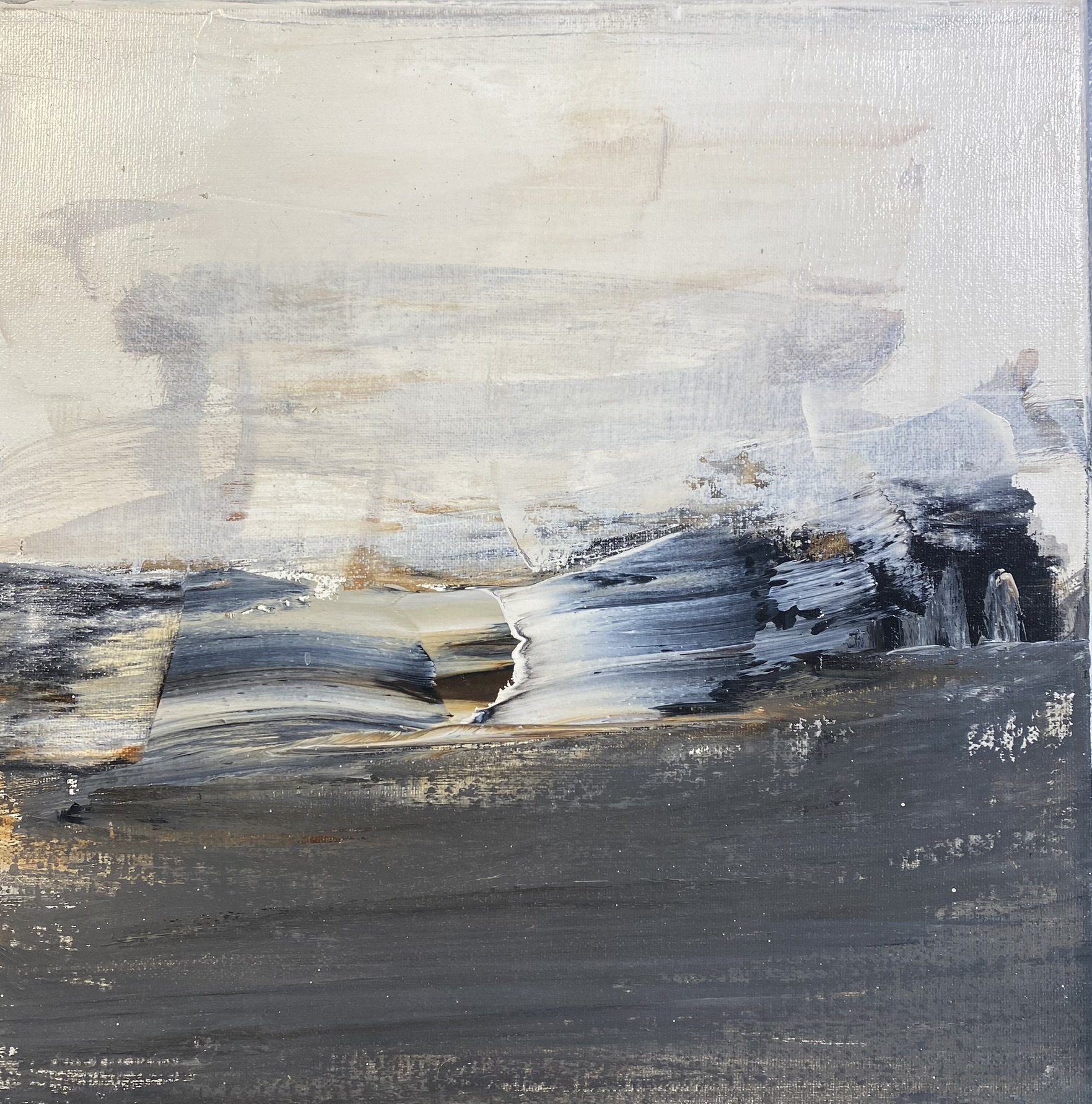 Susanne Gemmer 30x30cm abstrakt maleri