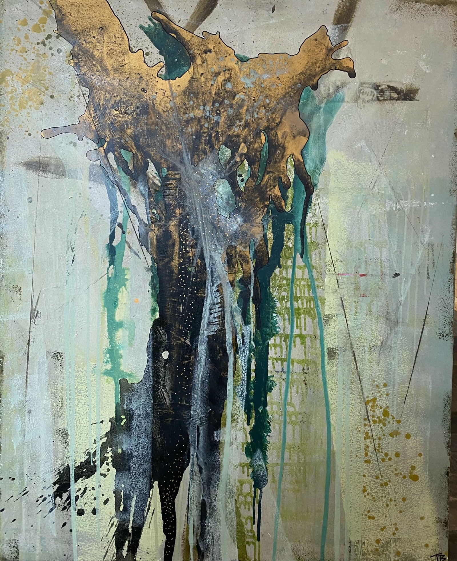 Trine Birkenfeldt maleri 100x110cm