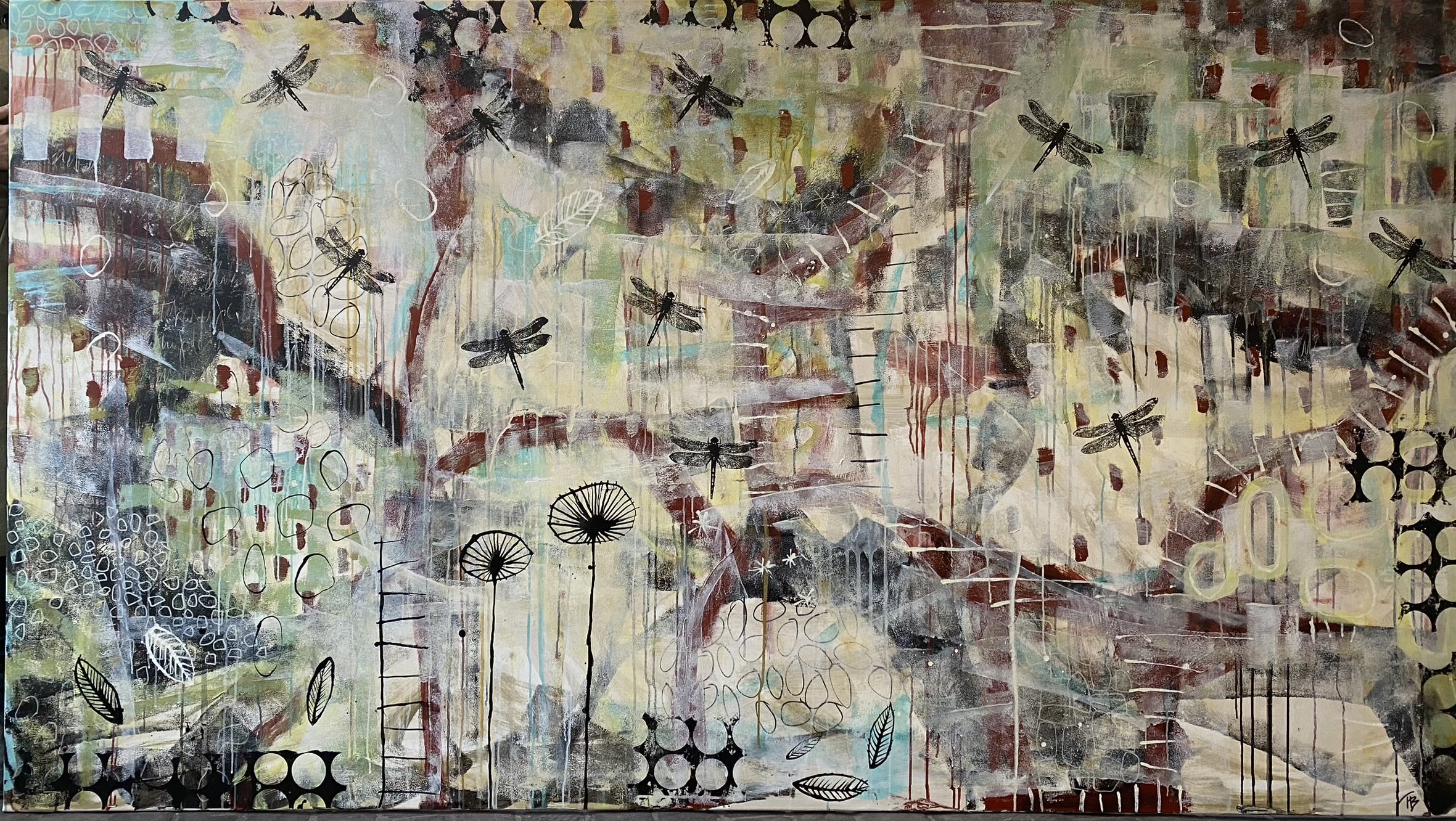 Trine Birkenfeldt maleri 160x250cm