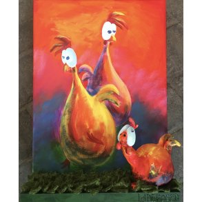 30x40cm 3D maleri af Jette Ladefoged