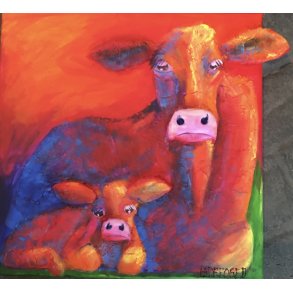 40x40cm 3D maleri af Jette Ladefoged