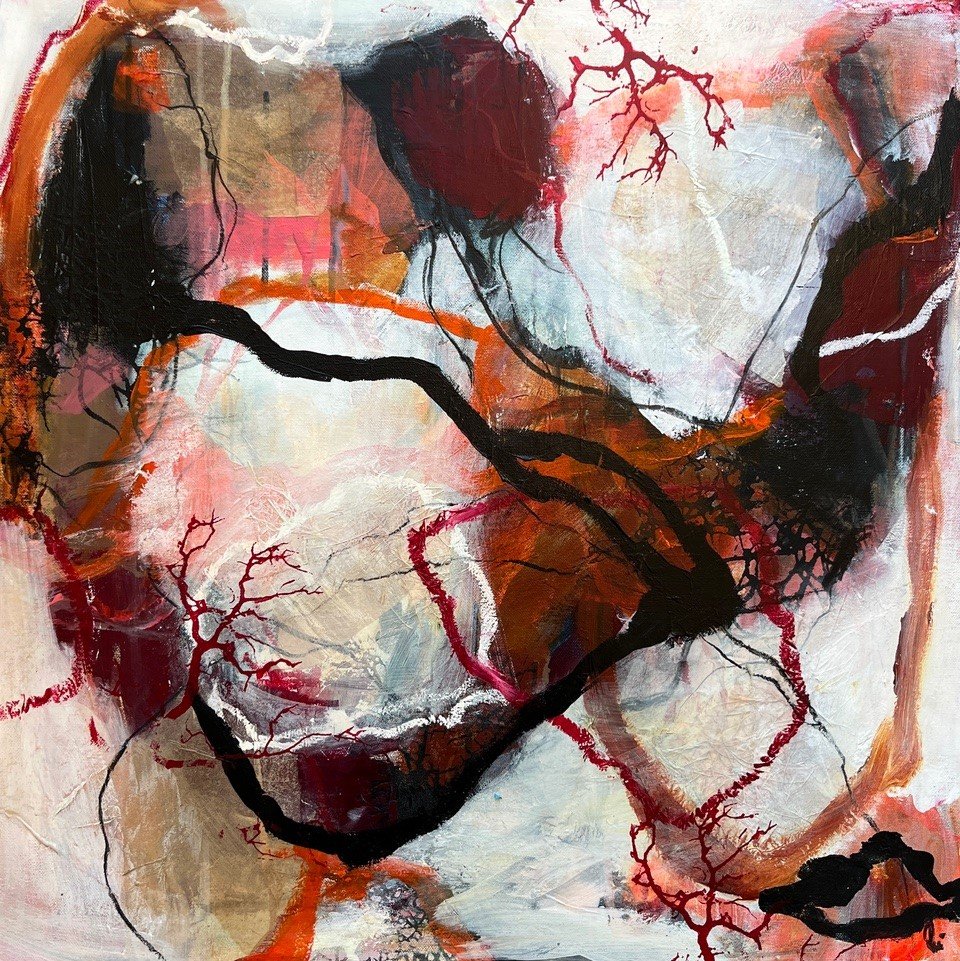 Rie Brødsgaard  maleri 60x60cm