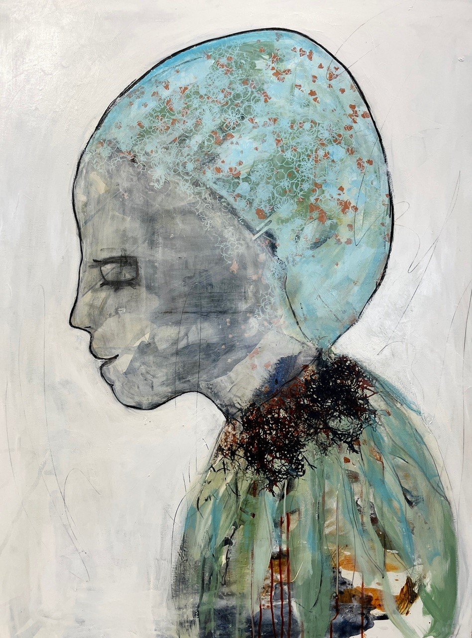 Rie Brdsgaard  maleri 90x120cm