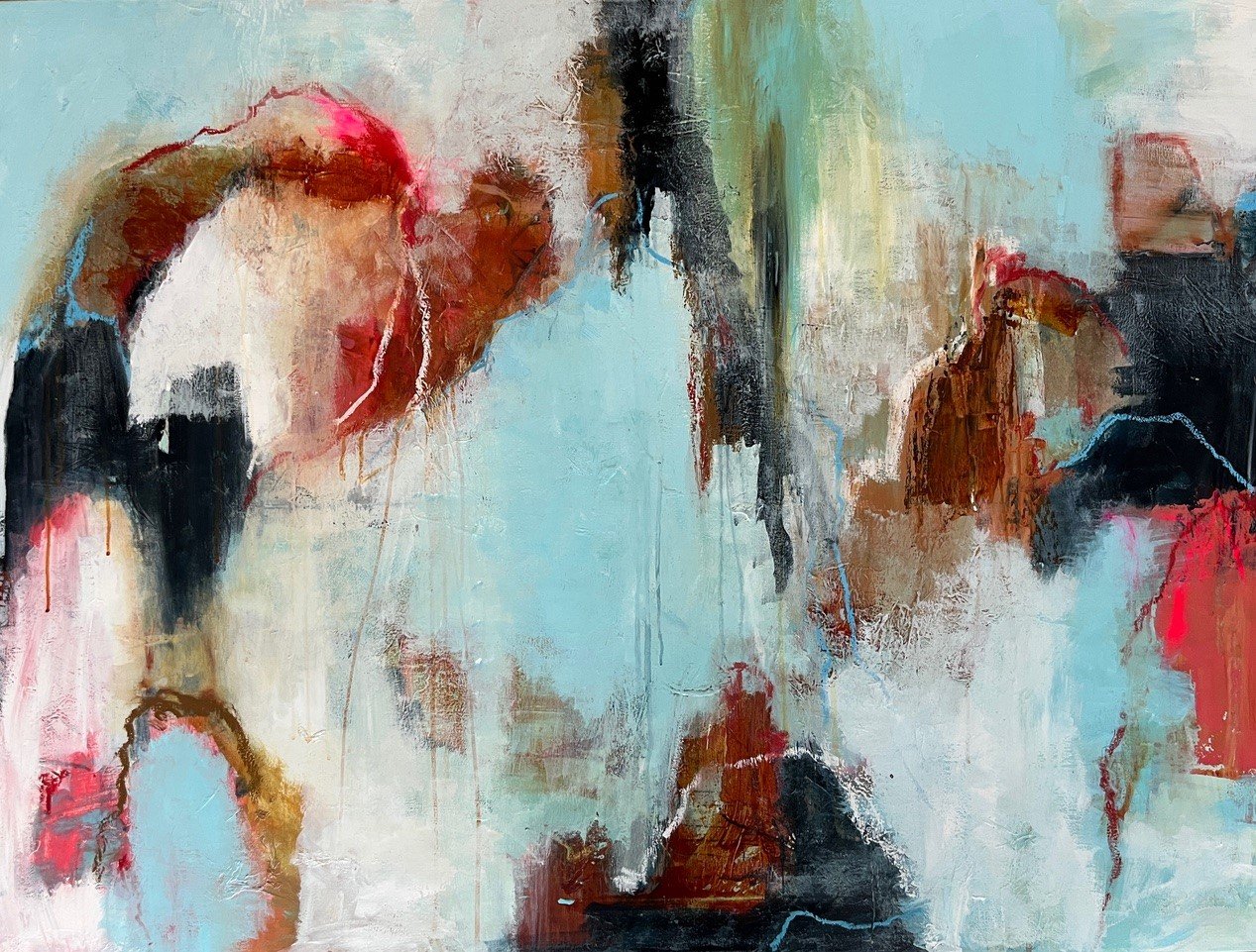 Rie Brdsgaard  maleri 90x120cm