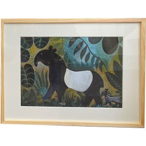 Hans Scherfig, plakat indrammet i fyrtrsramme 30x40cm