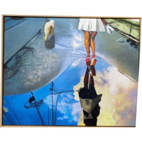 Cityscape 80x100 maleri af Sarah H�i