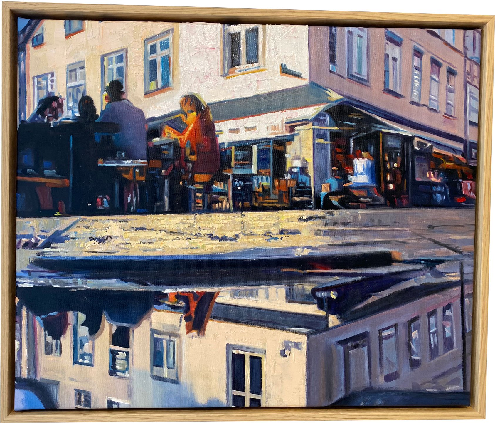 Cityscape 50x60 maleri af Sarah Hi