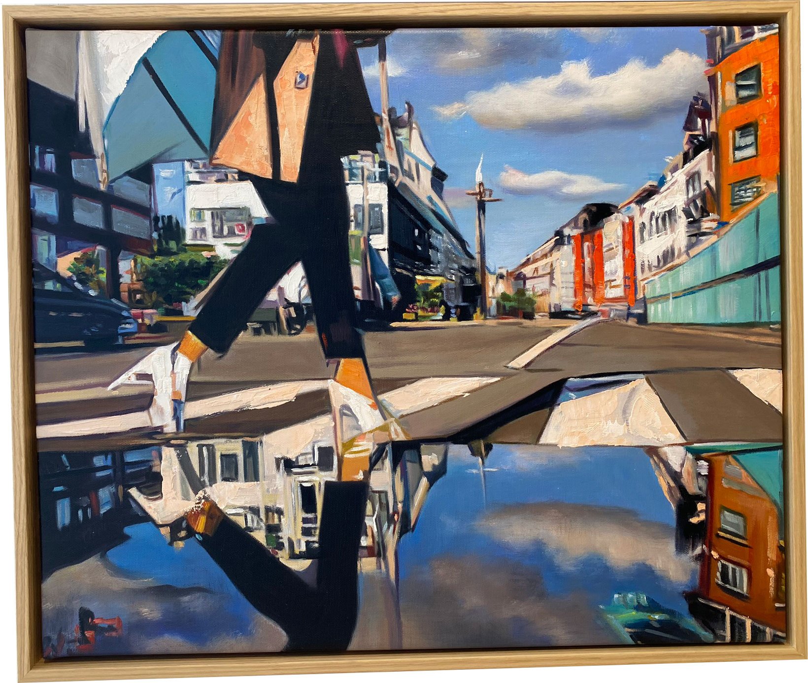 Cityscape 50x60 maleri af Sarah Hi