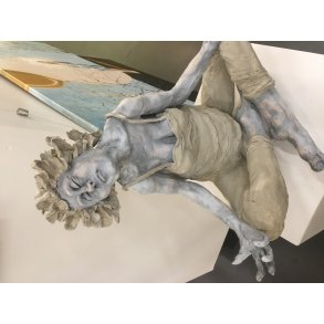 Yogi keramik skulptur af Flemming Hald