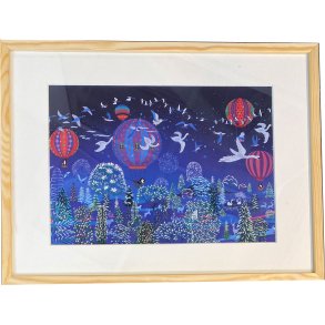 Peggy Nille, plakat indrammet i fyrtrsramme 30x40cm